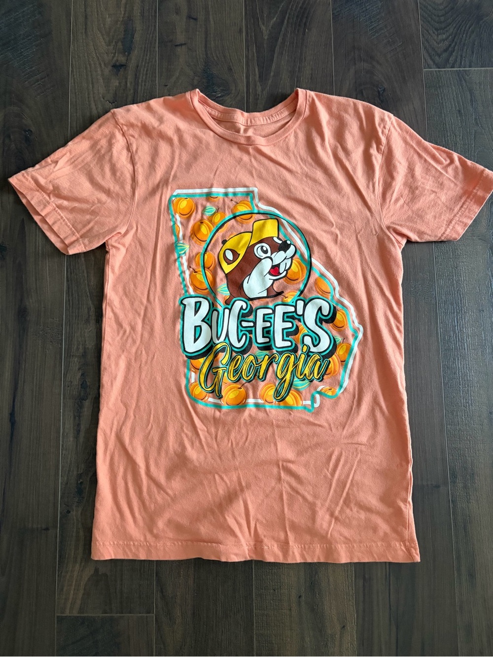 Buc-ee's Georgia Peach Short Sleeve Tee - Coral
